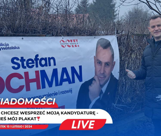 Wesprzyj kampanię Stefana Ochmana w wyborach samorządowych 2024 w Szczytnie!